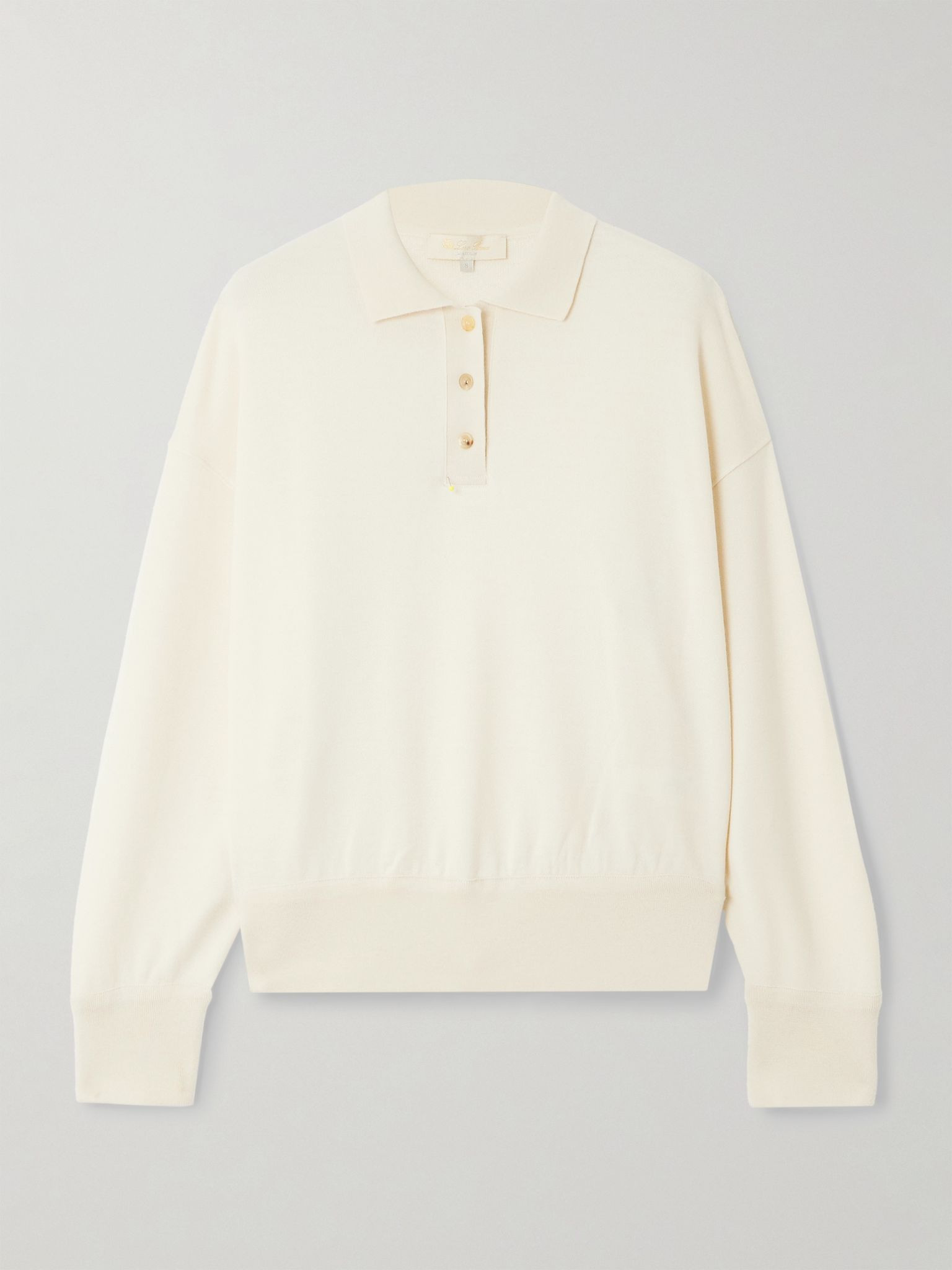 Cocooning cashmere polo sweater Ivory - 1