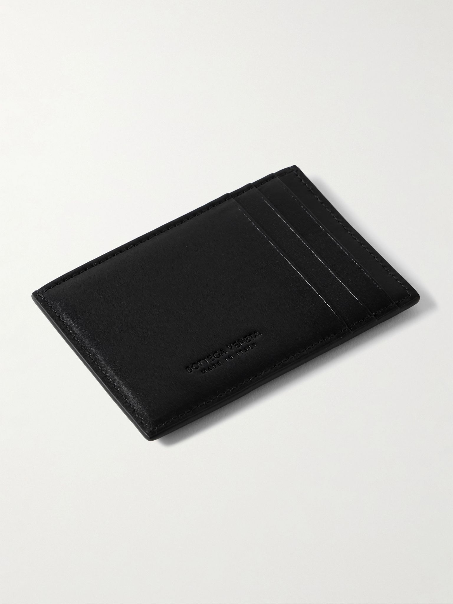Intrecciato Leather Cardholder Black - 2
