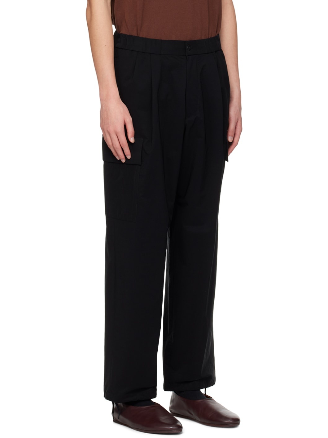 Black Drawstring Cargo Pants - 2