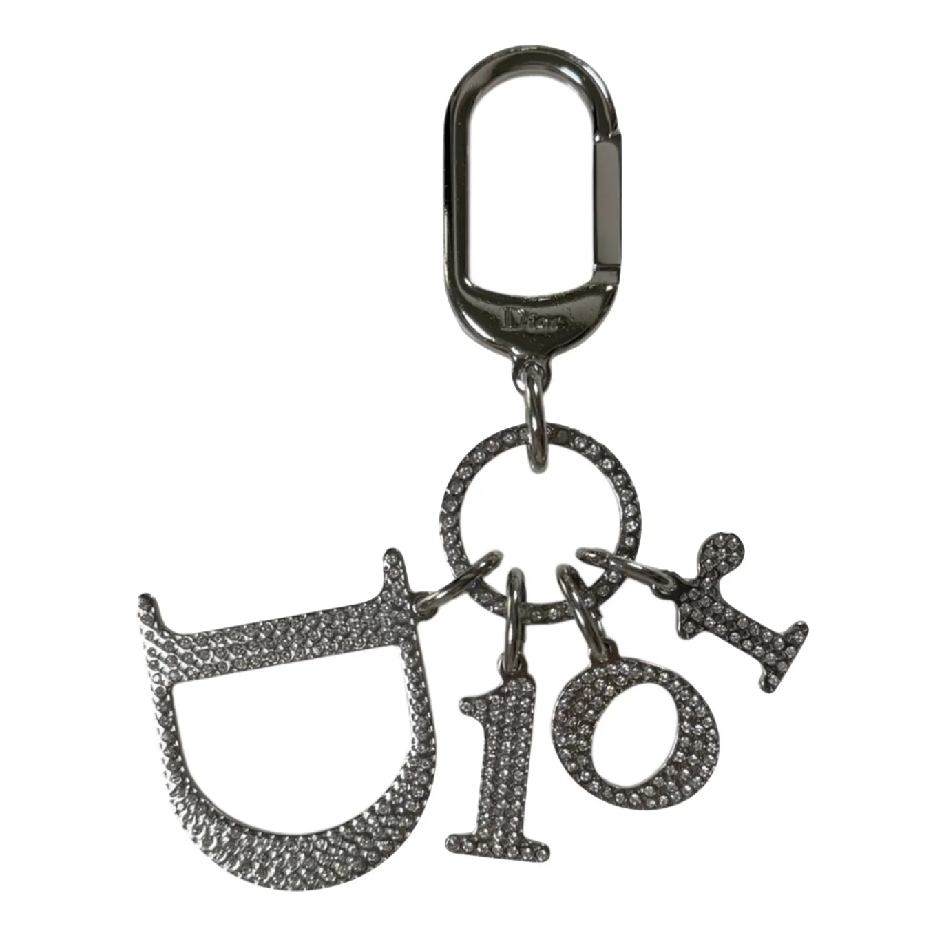CHRISTIAN DIOR Swarovski Dior Logo Key Chain - 1