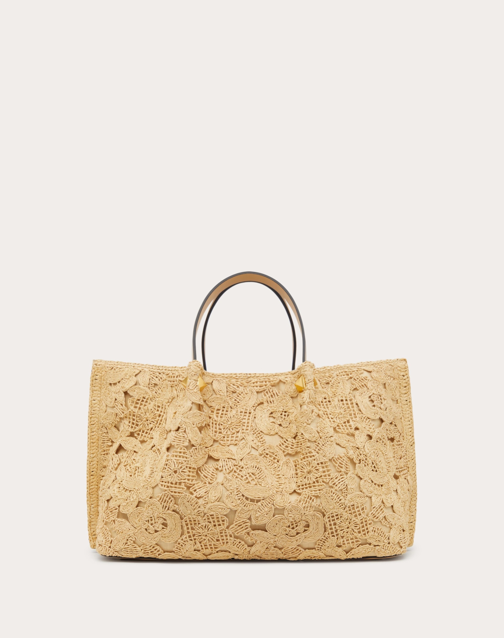 MEDIUM SHOPPING BAG IN LACE-EFFECT RAFFIA - 4