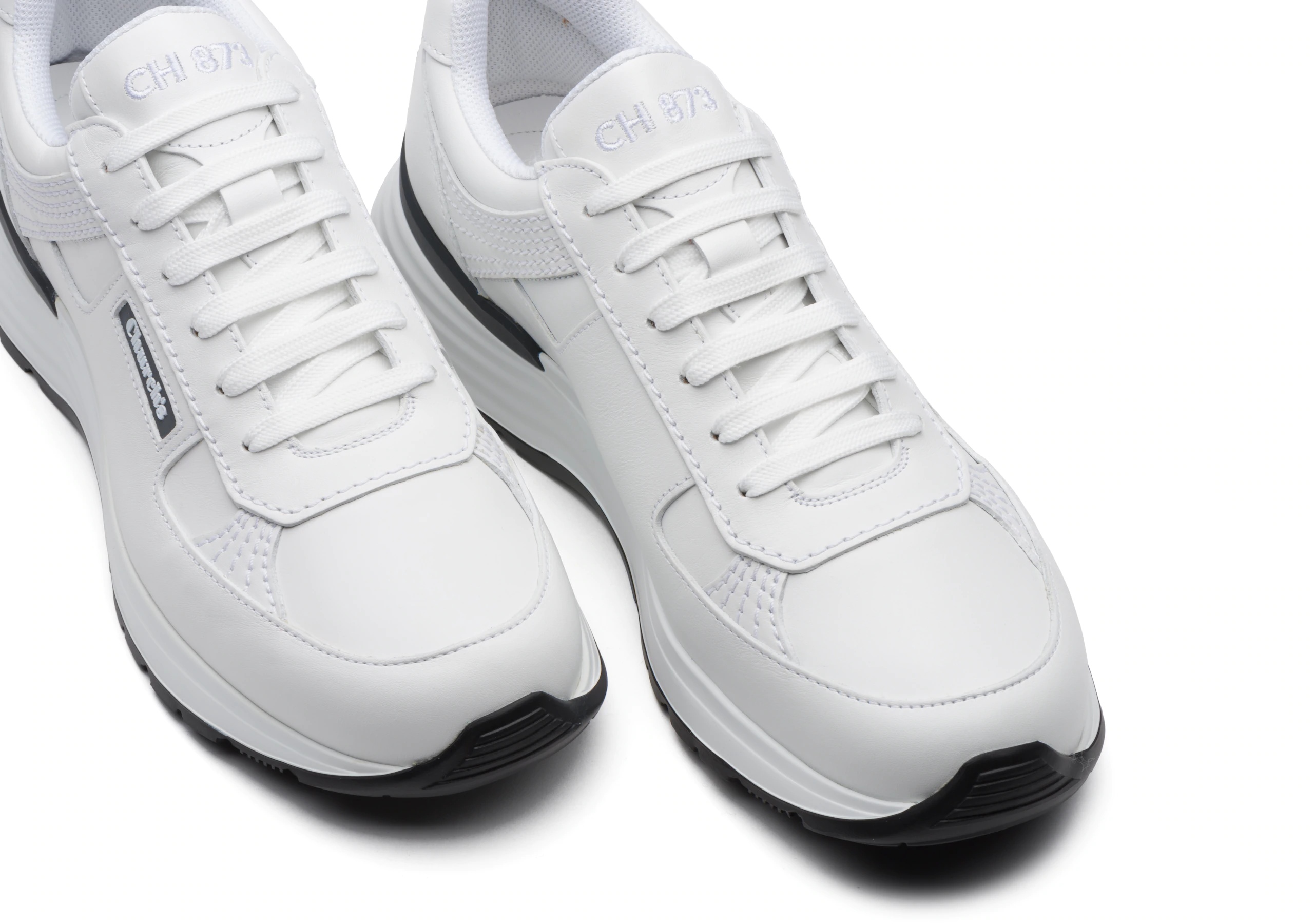 Ch873
Plume Calf Leather Retro Sneaker White - 4