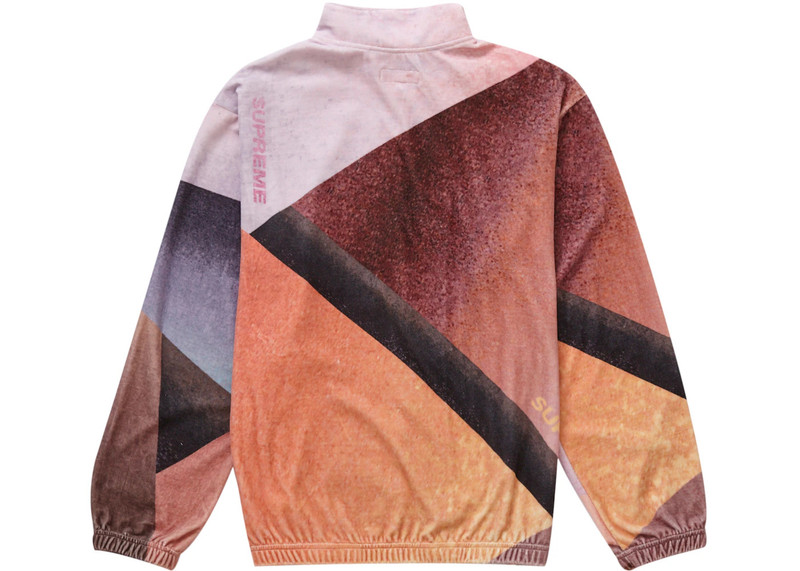 Supreme Supreme Geo Velour Track Jacket Pink outlook