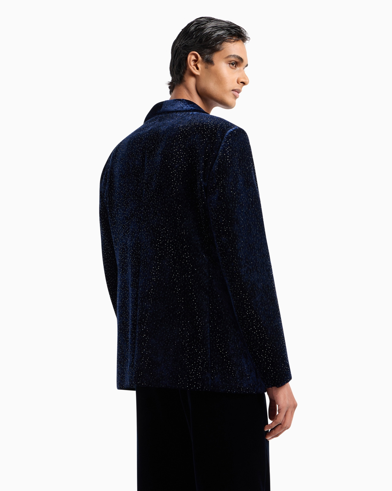 Giorgio’s velvet and crystals single-breasted tuxedo jacket - 3