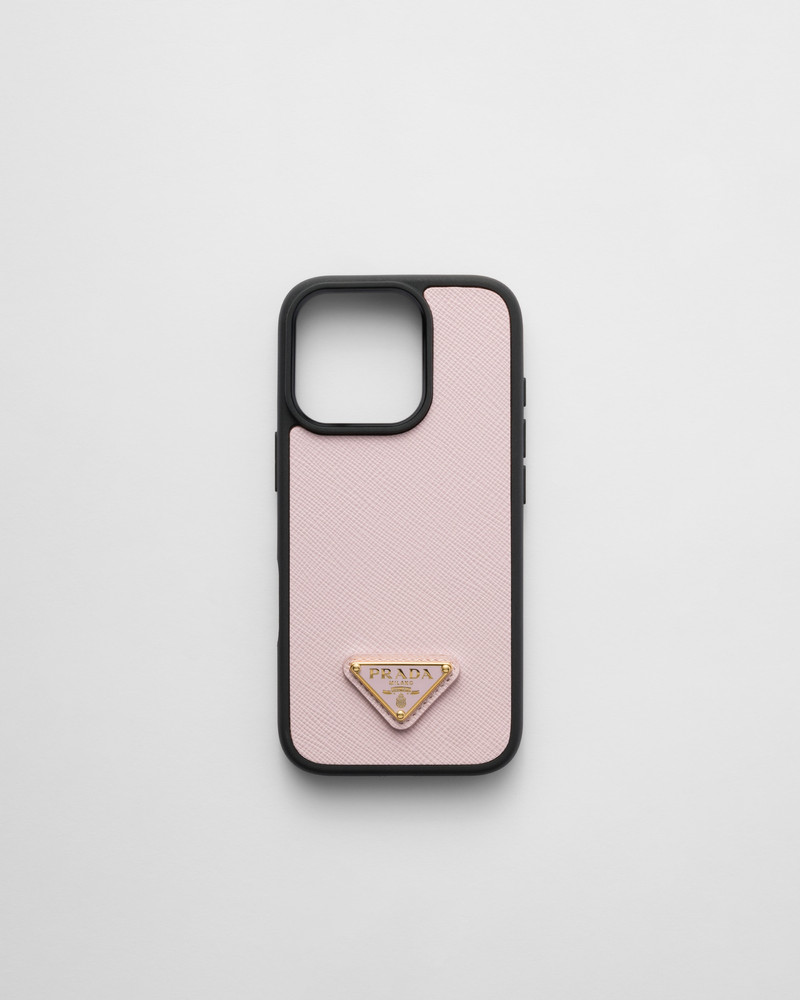Saffiano leather case for iPhone 16 Pro 1