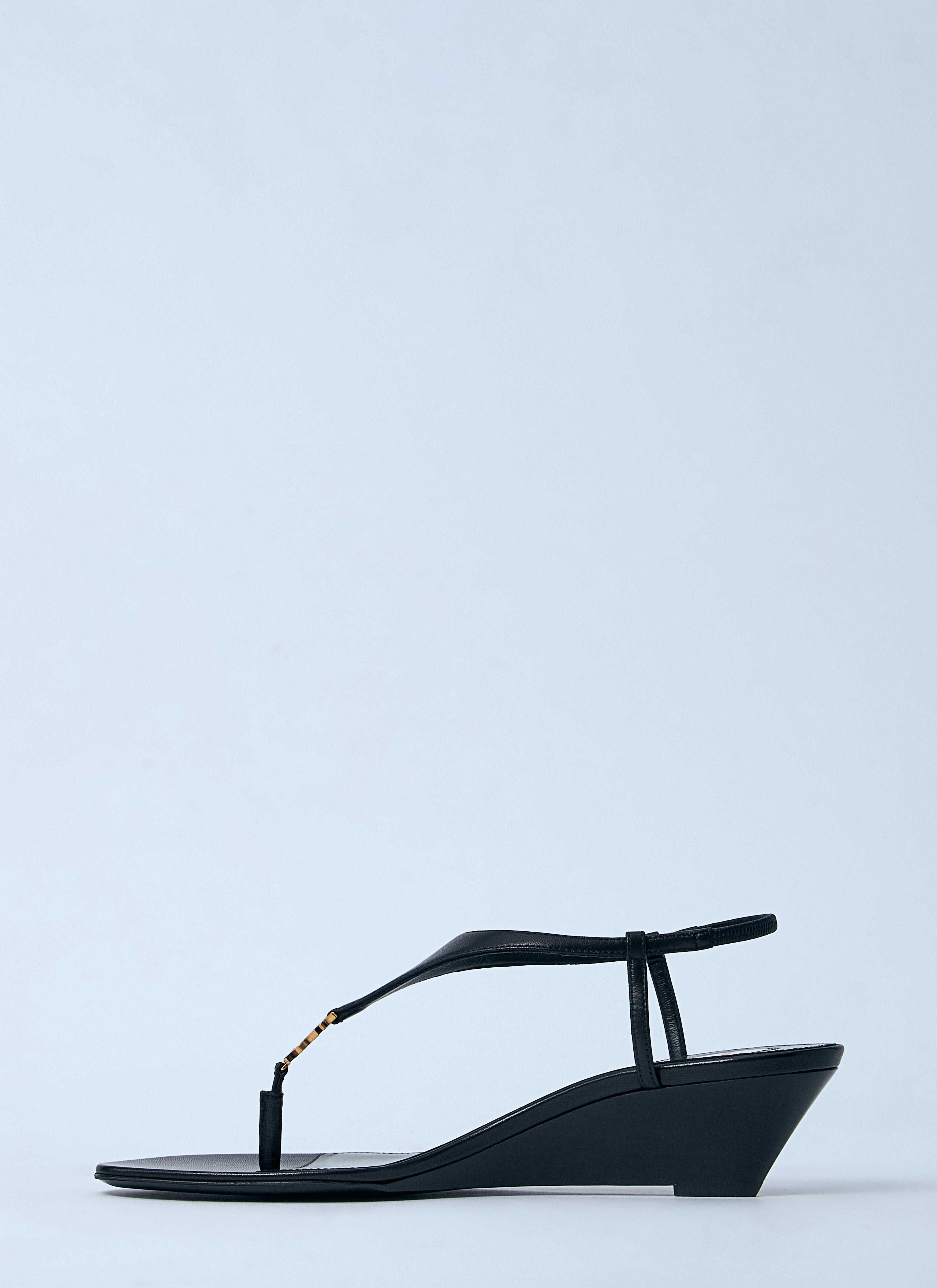 Saint Laurent Women Logo Motif Wedge Sandals - 4