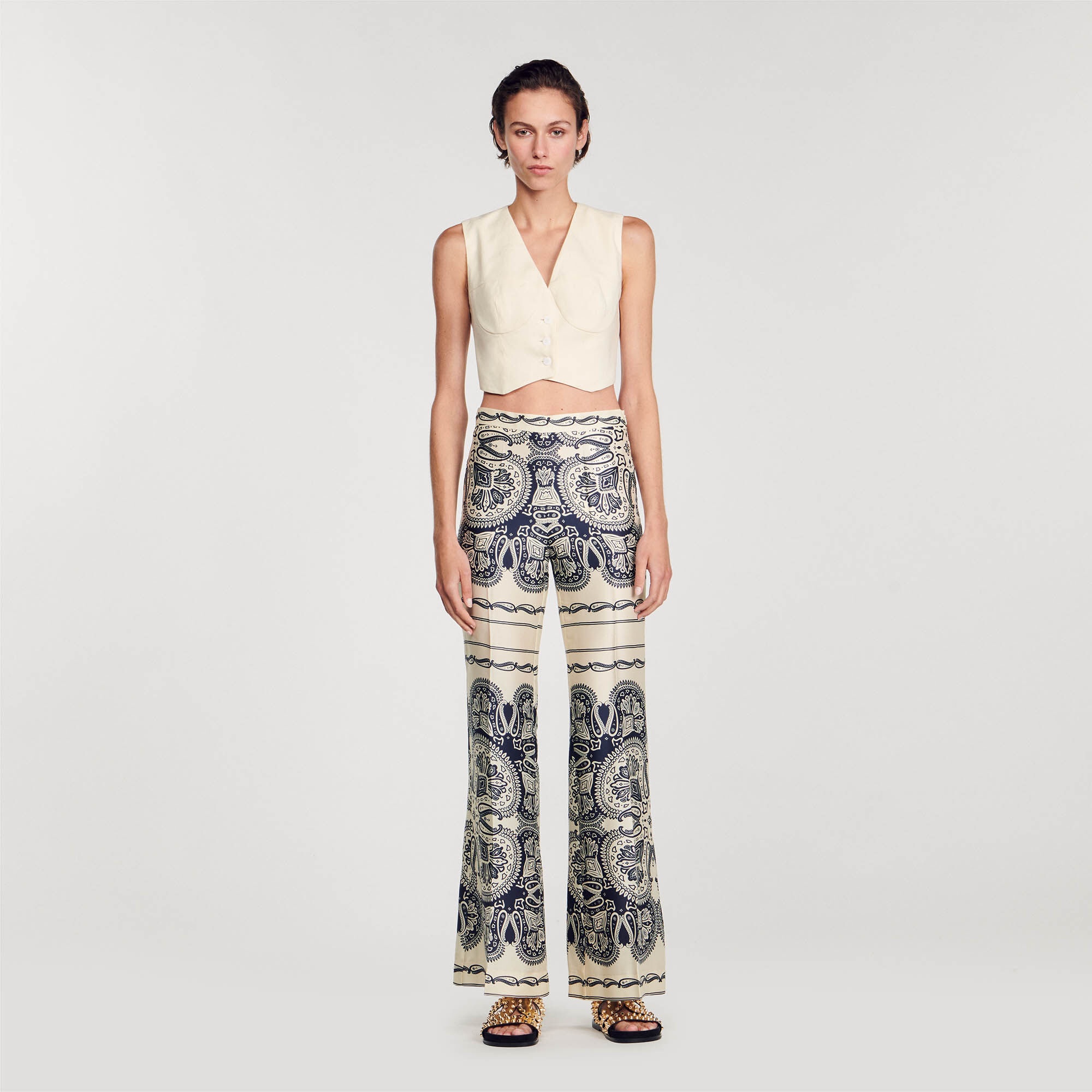 PATTERNED FLOATY TROUSERS - 3
