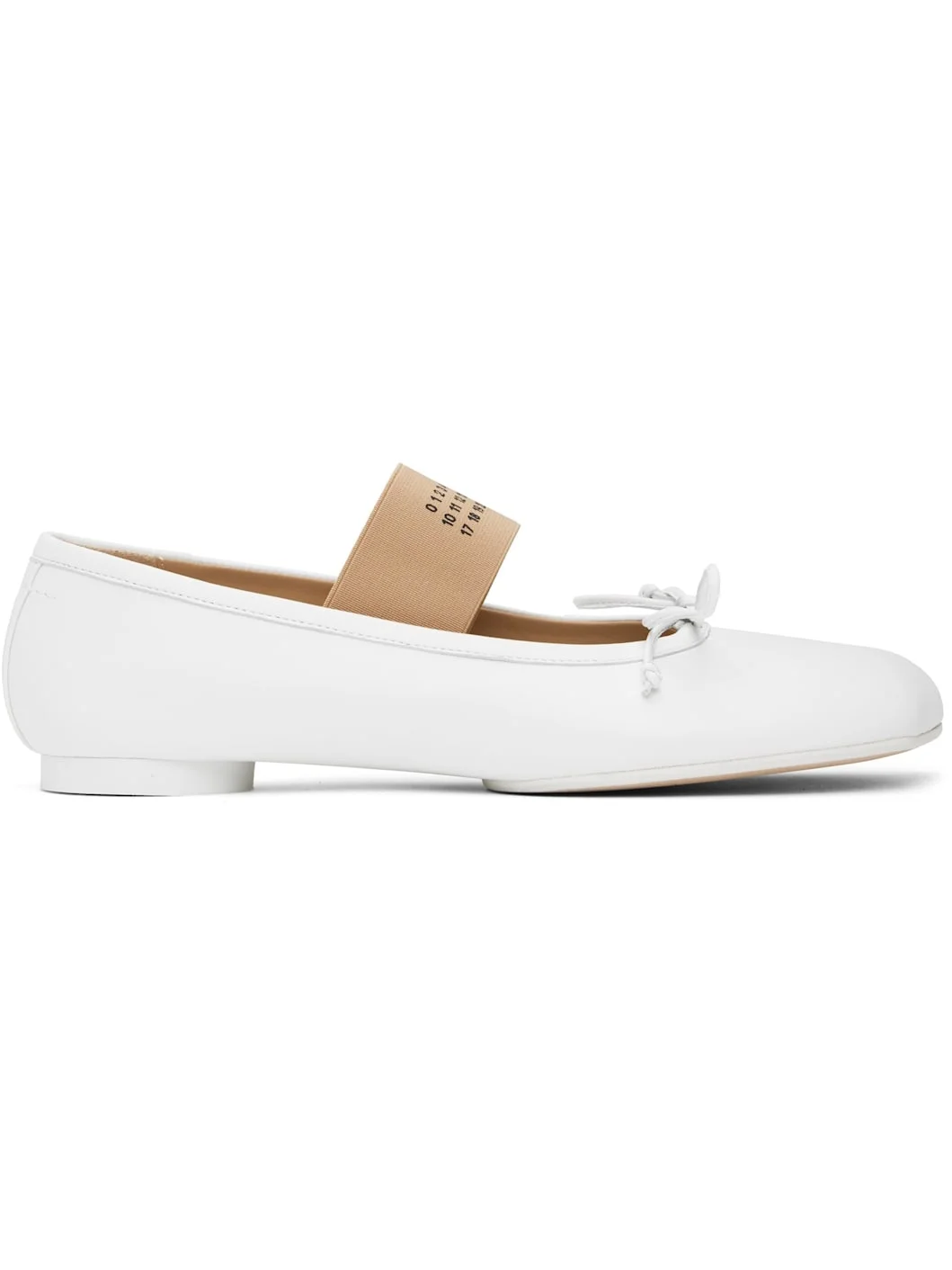 White Anatomic Ballerina Flats - 1