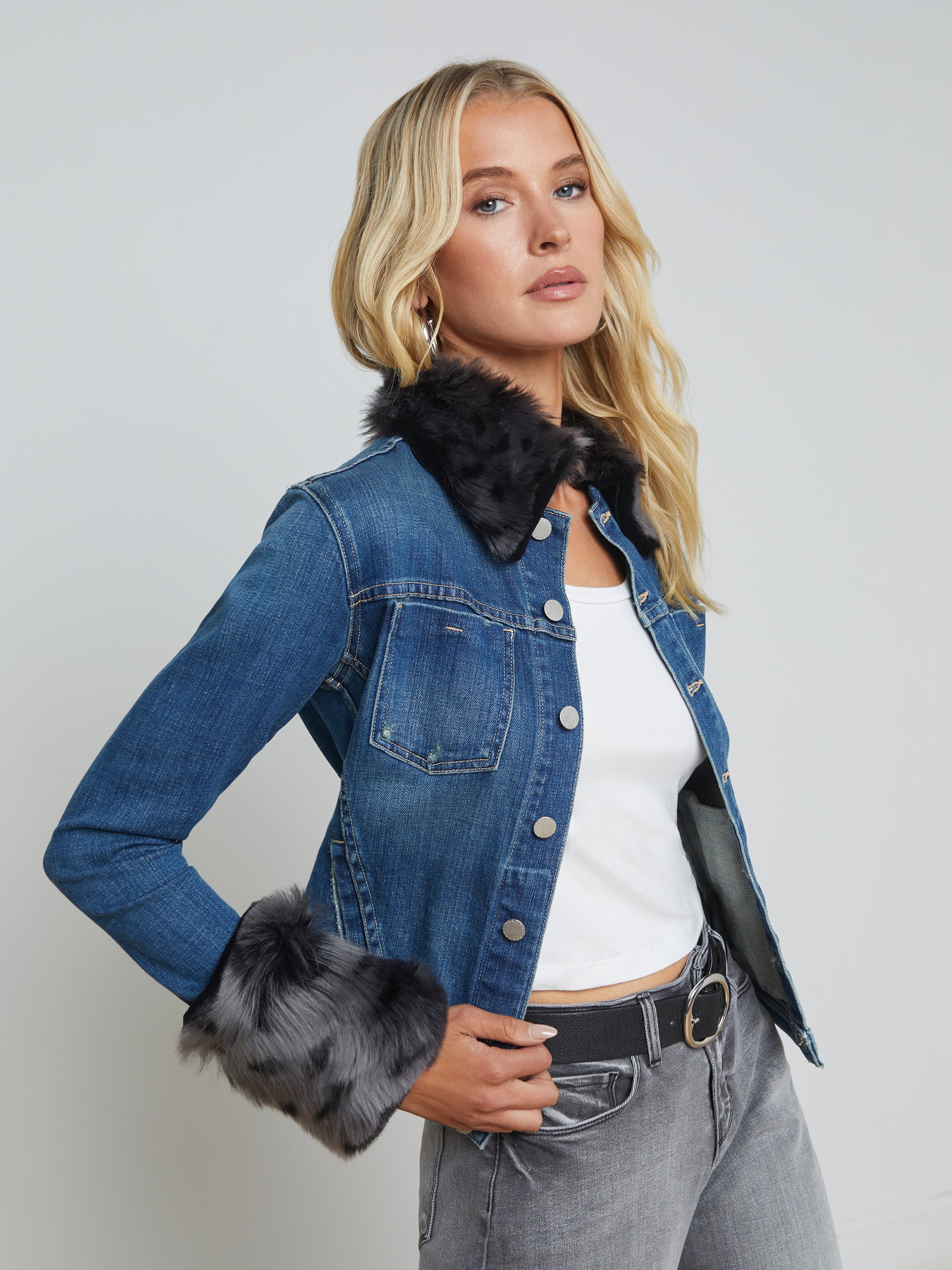 Shea Shearling Denim Jacket - 2