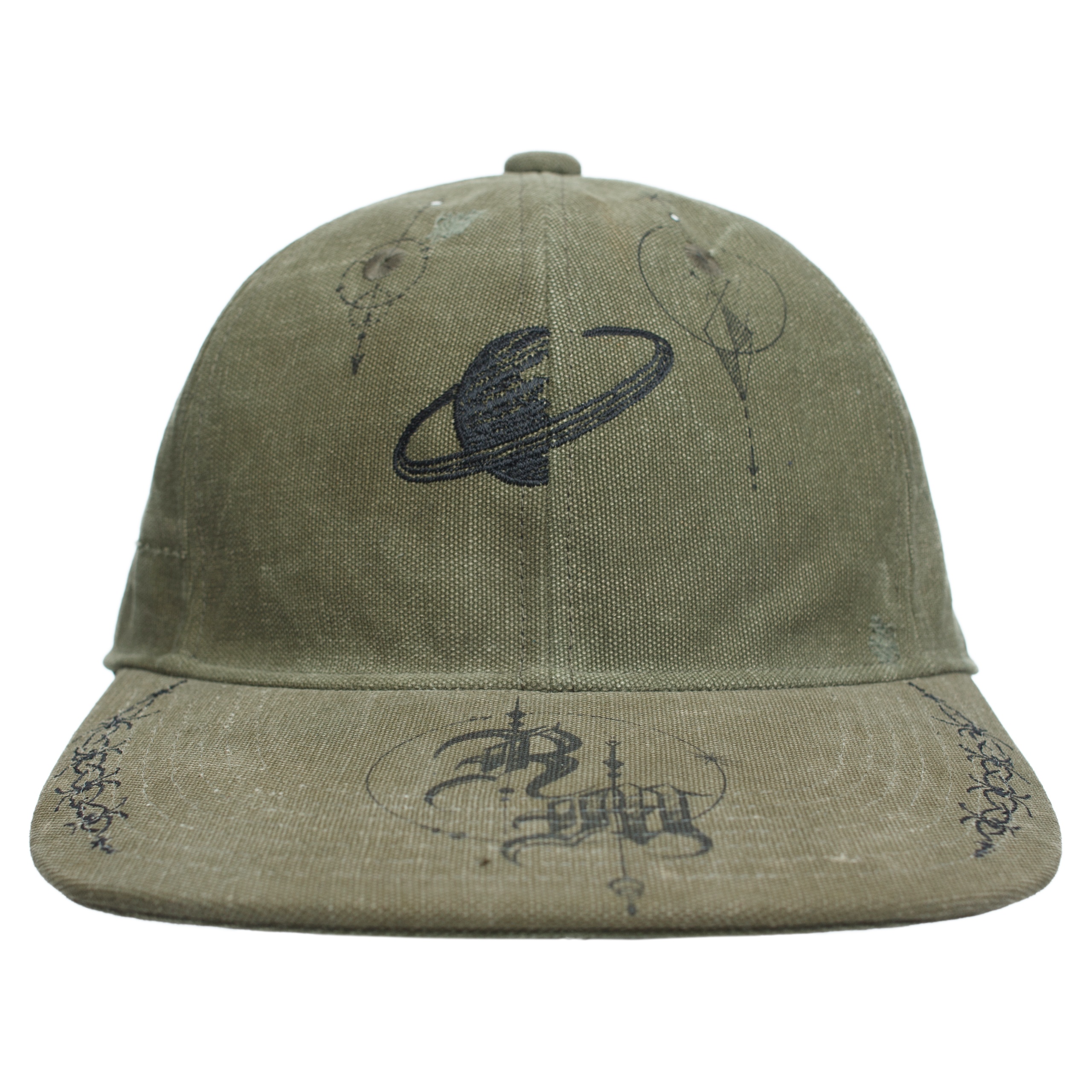 READYMADE × Dr.Woo CAP TATOO Readymade x Dr. Woo tattoo Distressed Baseball Cap - KOT-J