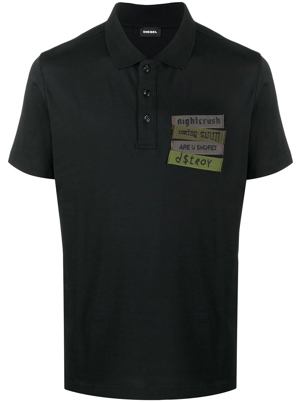 patch-detail polo shirt - 1