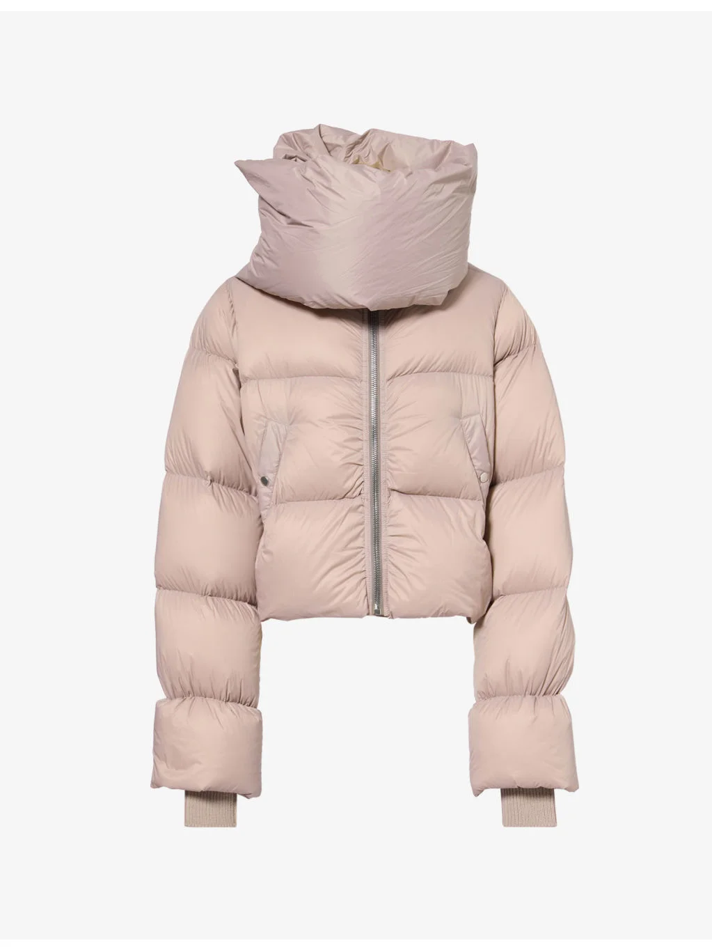 Funnel-Neck Nylon-Down Jacket - 1