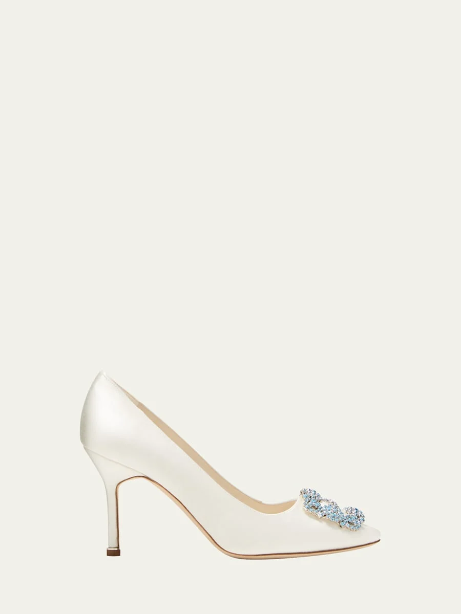 Hangisi Satin Buckle Pumps - 1