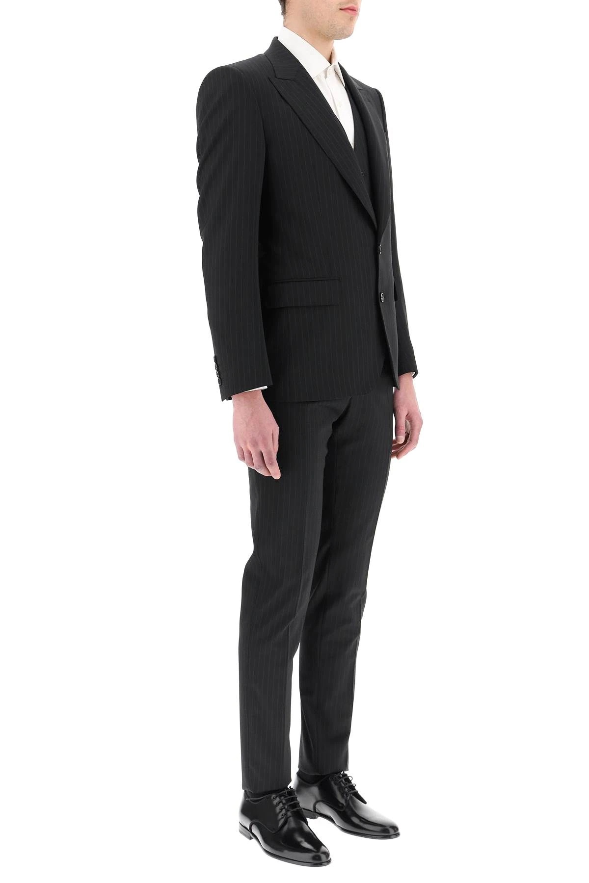 THREE-PIECE SICILY SUIT IN STRETCH PINSTRIPE WOOL - 3