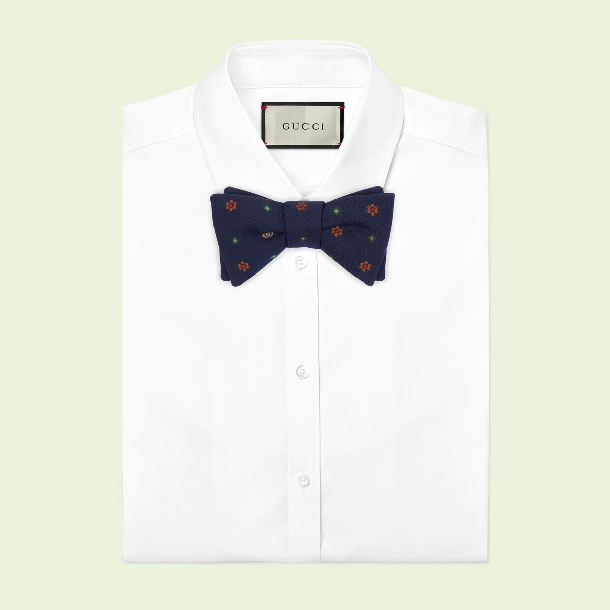 Double G and flowers wool bow tie - 2