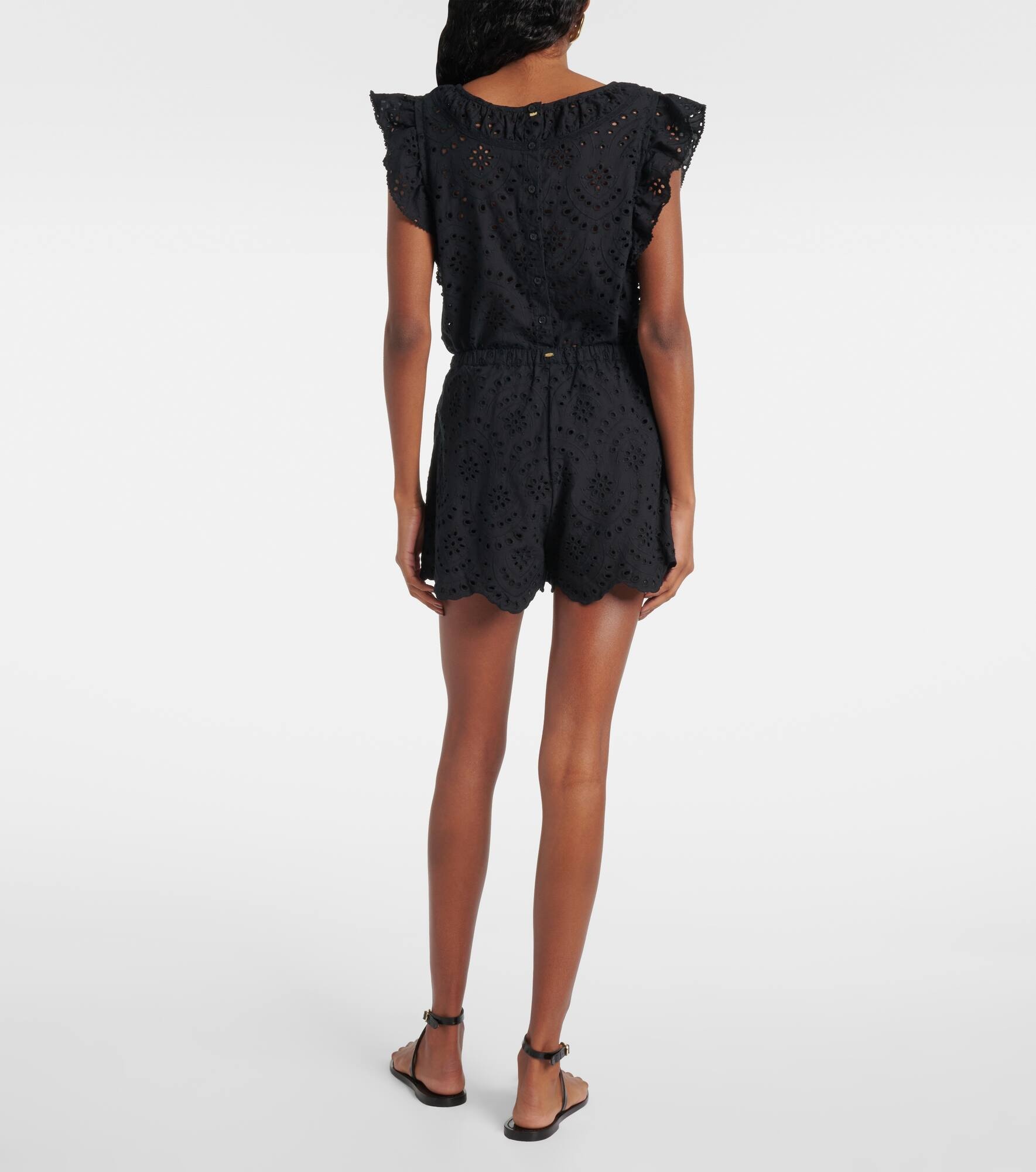 Cruse broderie anglaise cotton shorts - 3