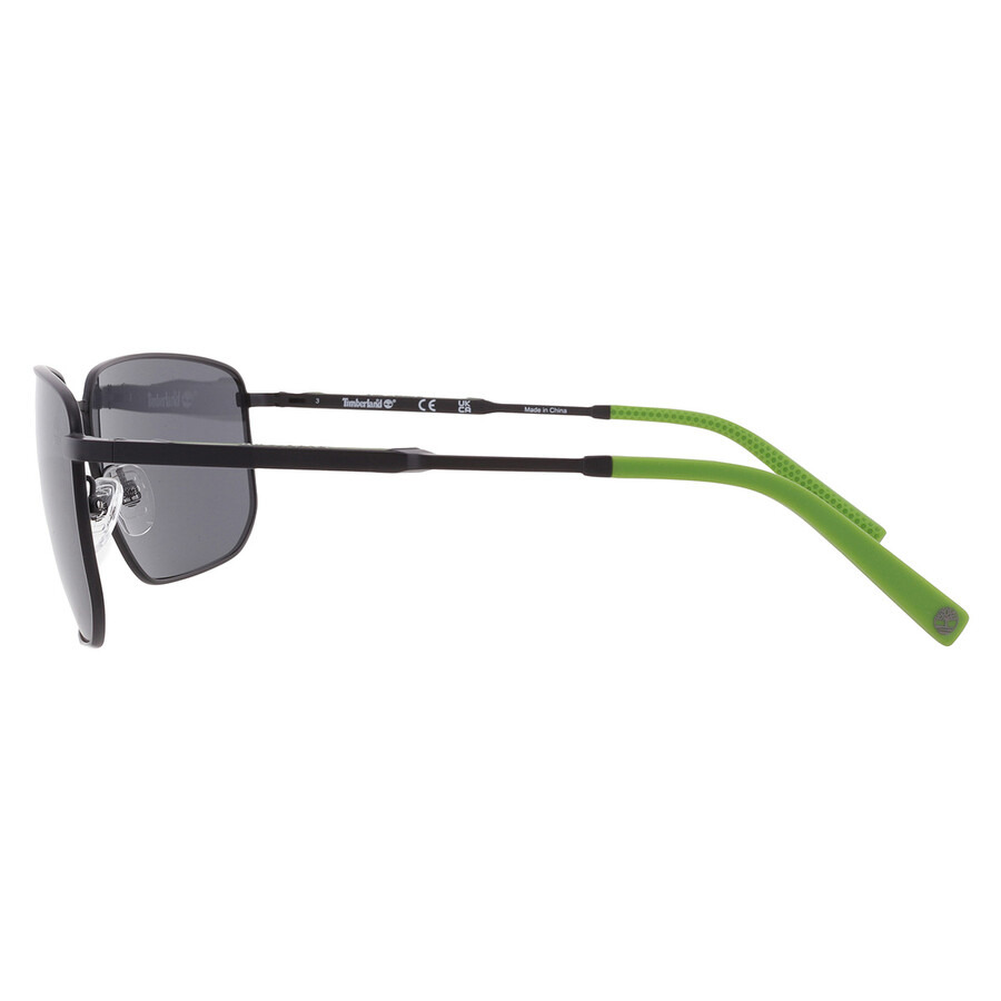 Timberland Polarized Smoke Rectangular Men's Sunglasses TB00010 02D 61 - 4