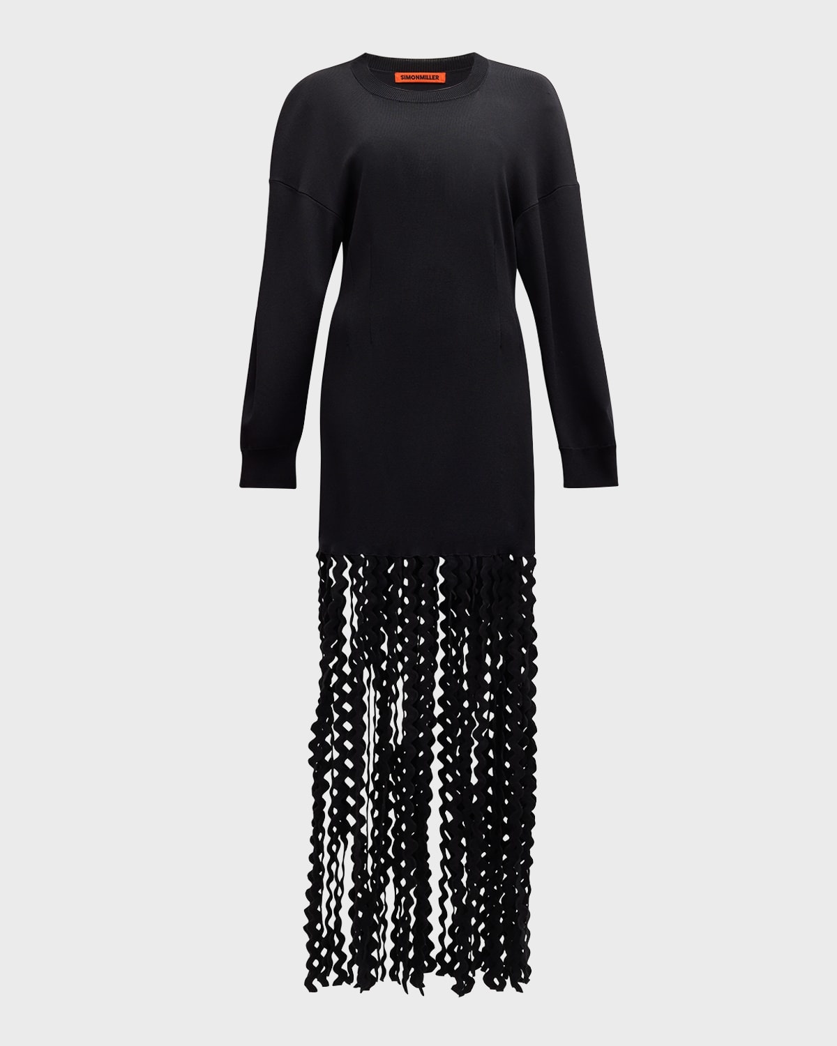 Wallis Fringe Knit Midi Dress - 1