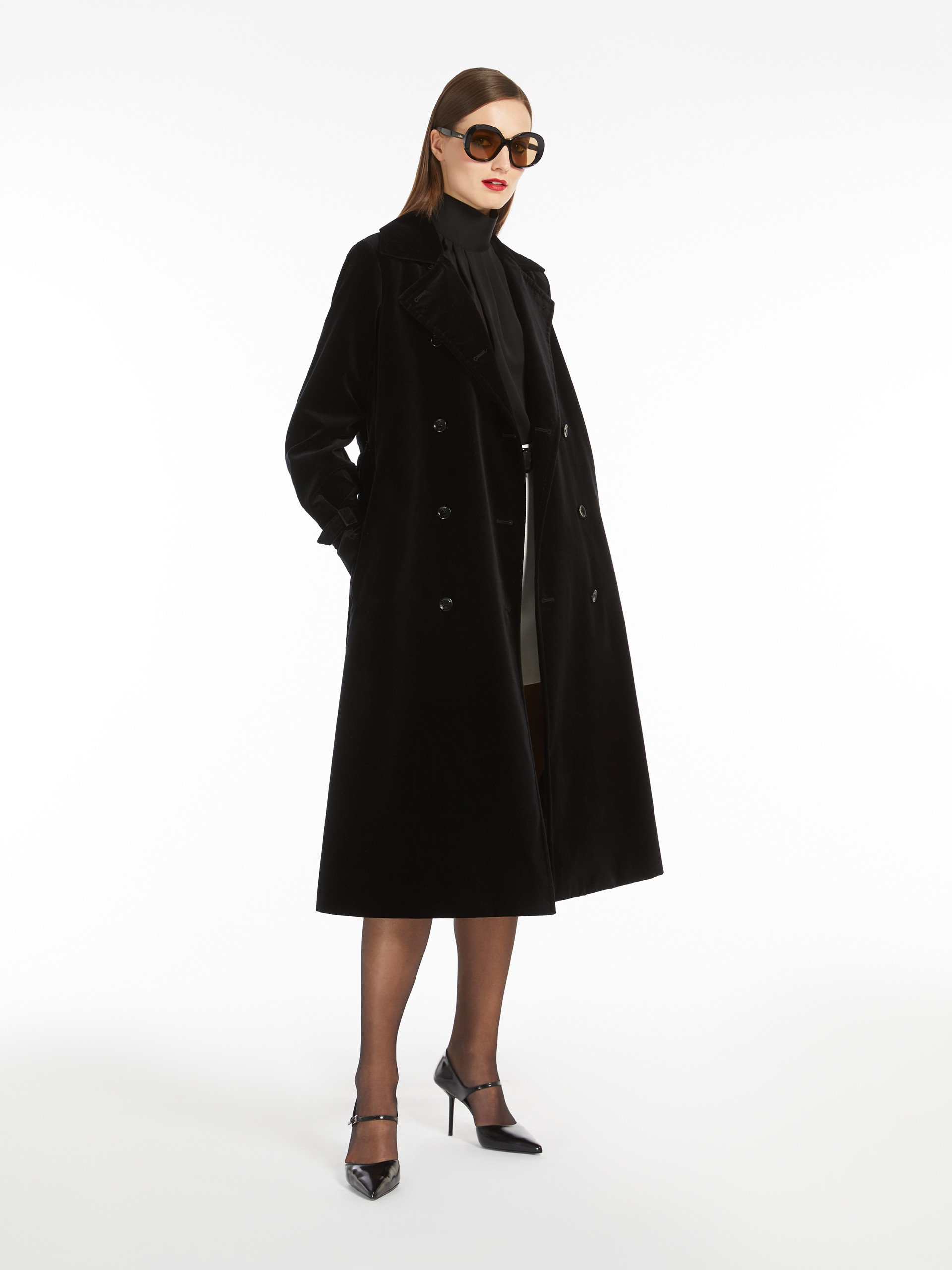 LANA Water-repellent velvet trench coat - 2