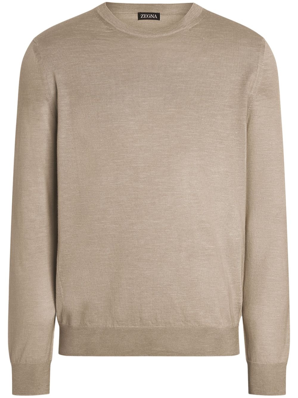 mélange crew-neck sweater - 1