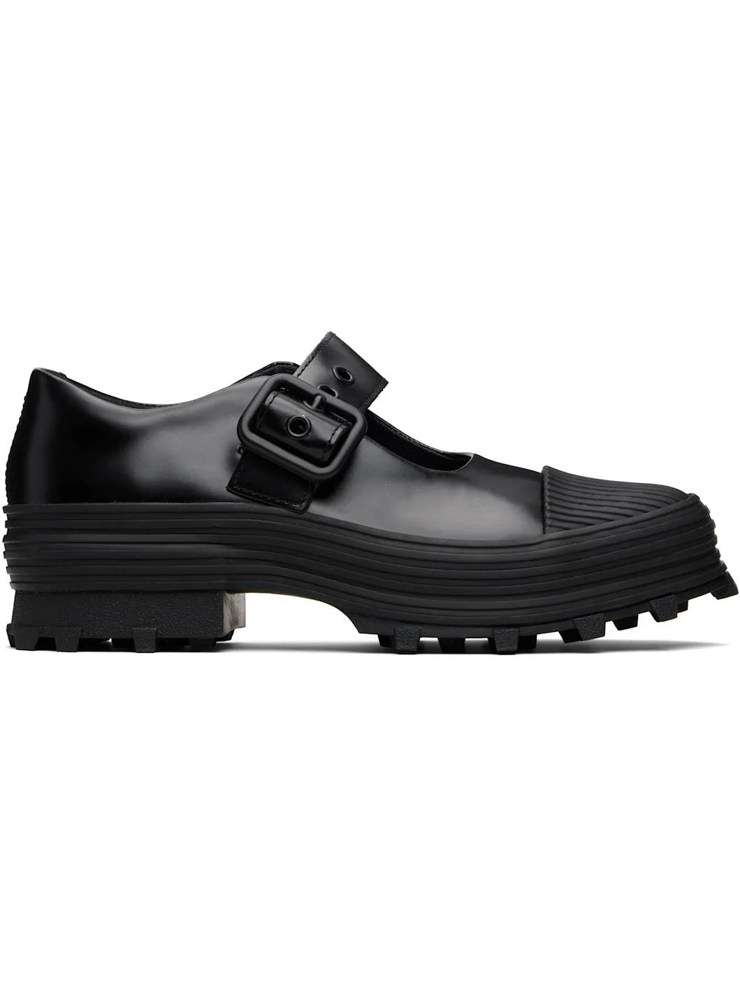 Black Traktori Loafers - 1