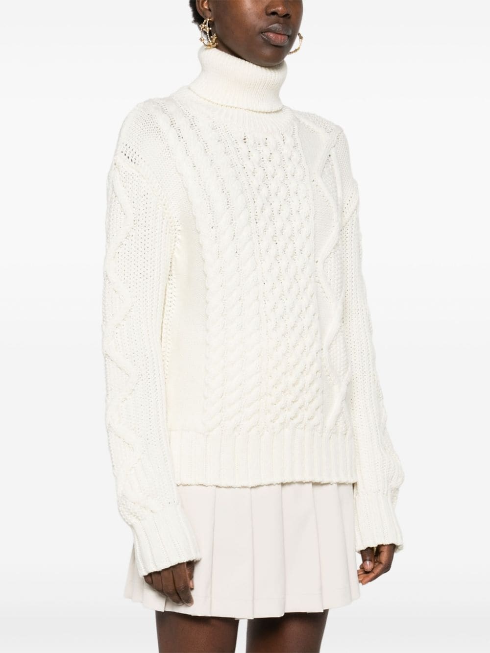 wool turtleneck sweater - 3