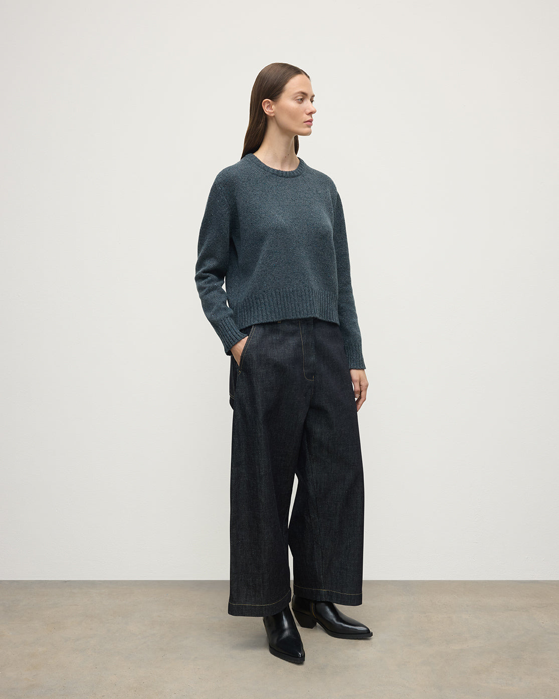 Donegal Blue Cashmere Jumper - 3