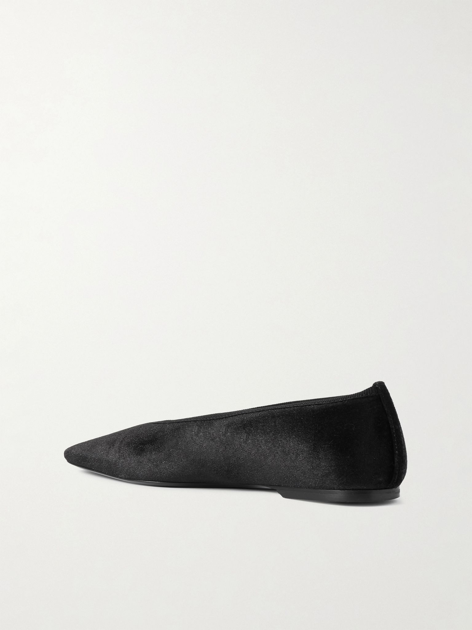 The Minimalist velvet ballet flats Black - 3