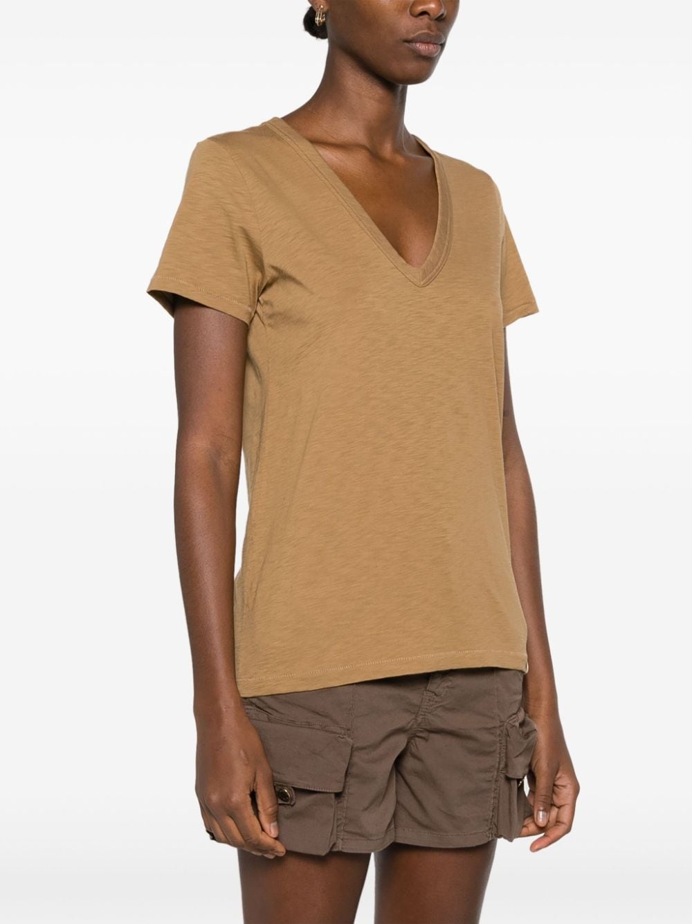 Slub V-neck T-shirt - 3