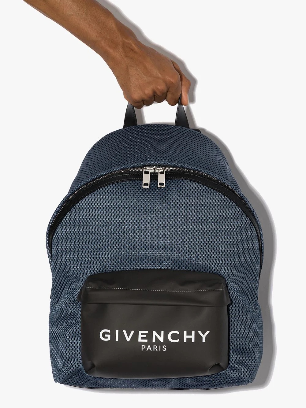 Urban logo-print mesh backpack - 4