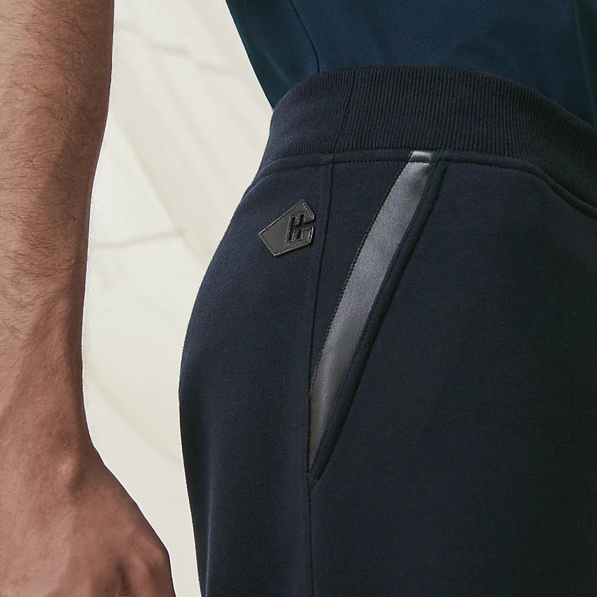 Jogging pants with leather detail - 4
