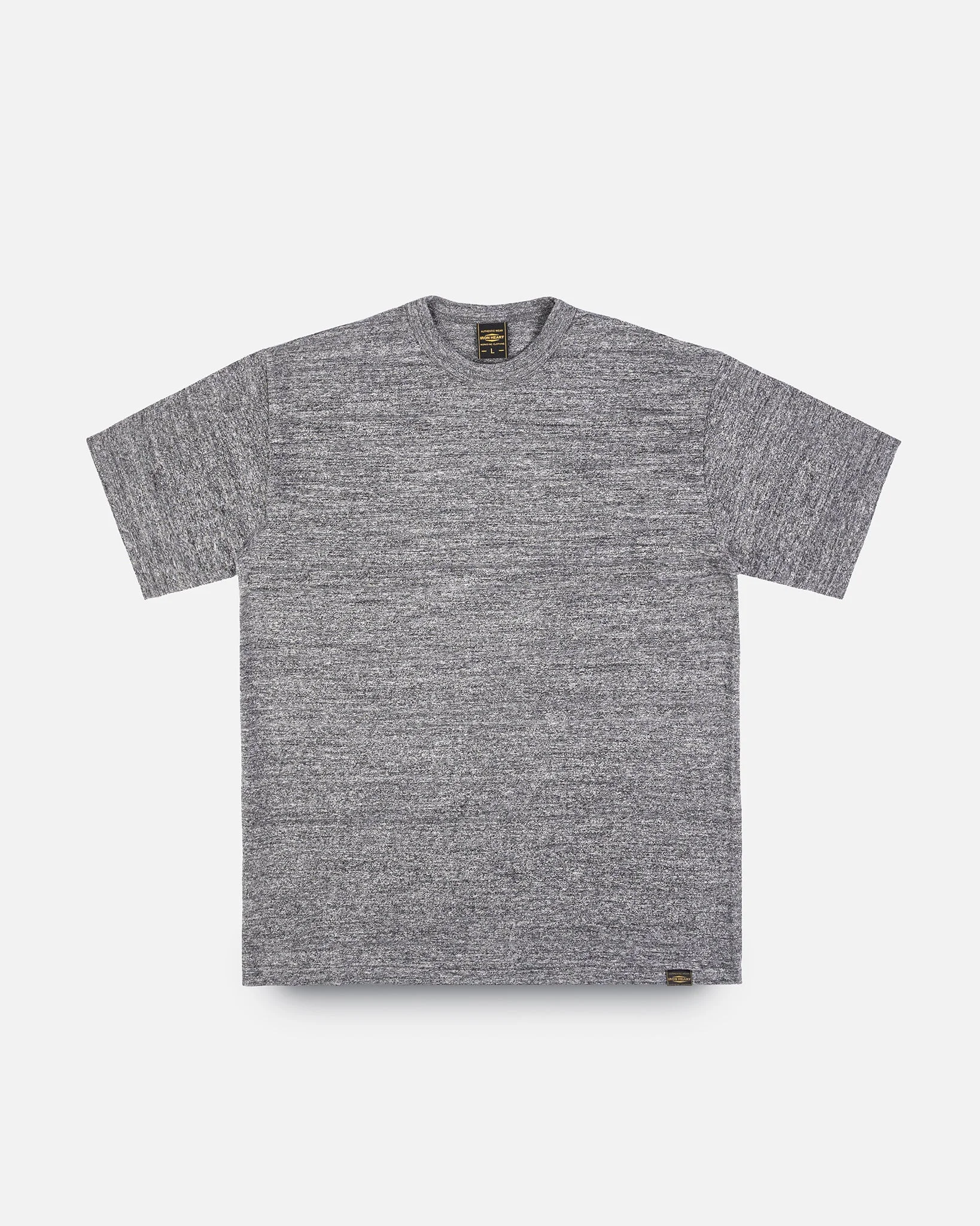 6.5OZ LOOPWHEEL CREW NECK T-SHIRT WITH LONGER BODY - GREY - 1
