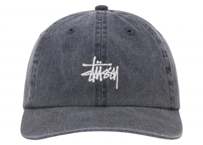 Stussy Low Pro Basic Washed Strapback (SS24) Charcoal 1