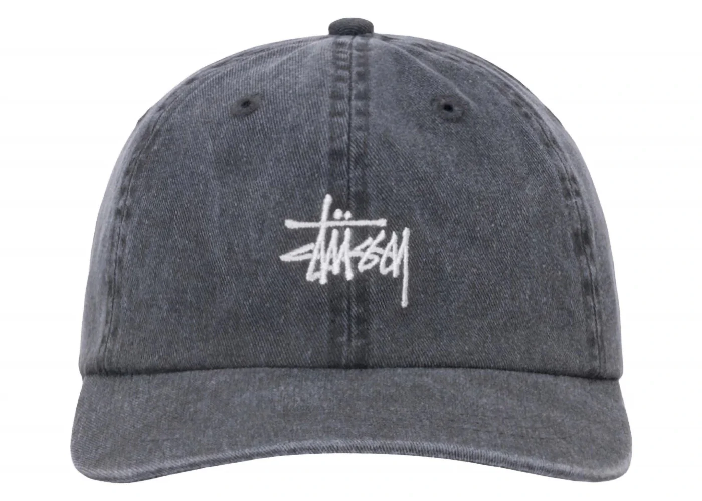 Stussy Low Pro Basic Washed Strapback (SS24) Charcoal - 1