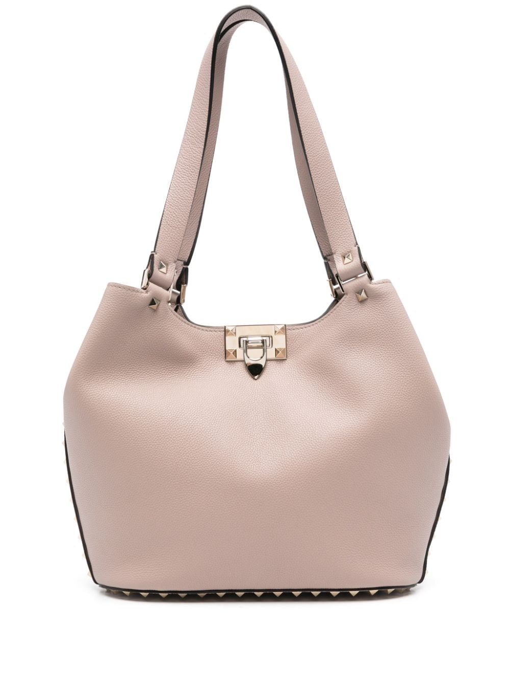 Rockstud small leather tote bag - 1