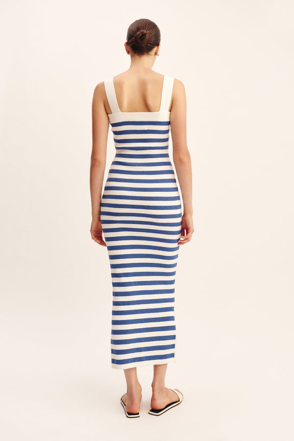Ari Dress Blue Stripe - 3