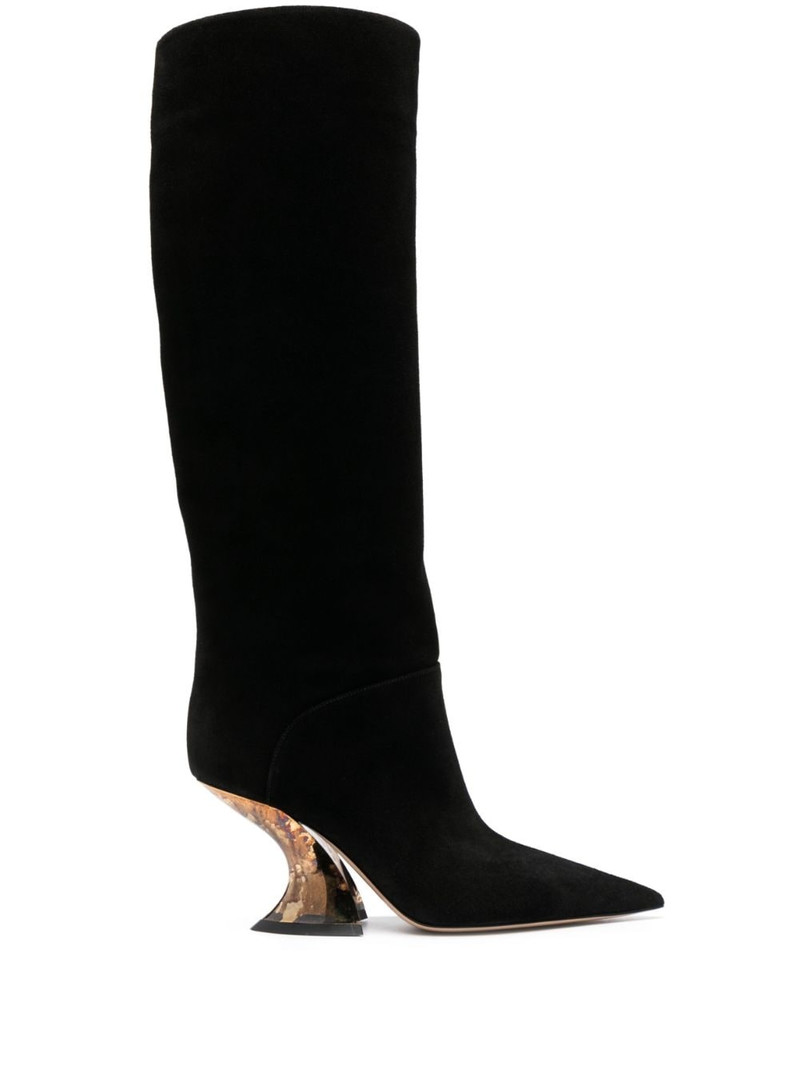 Elodie 85mm knee-length suede boots 1