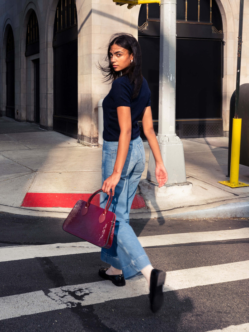 Cambridge Satchel The Mini Work Bag - Oxblood Patent outlook