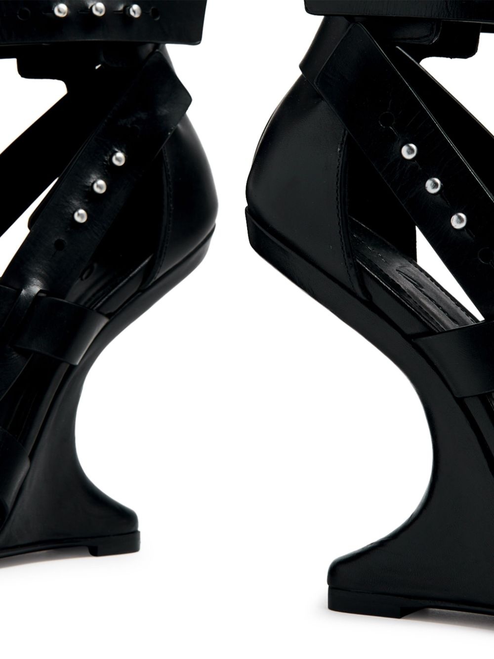 Cantilever leather sandals - 4