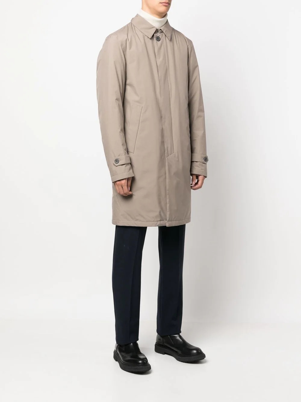 Laminar single-breasted car coat - 3