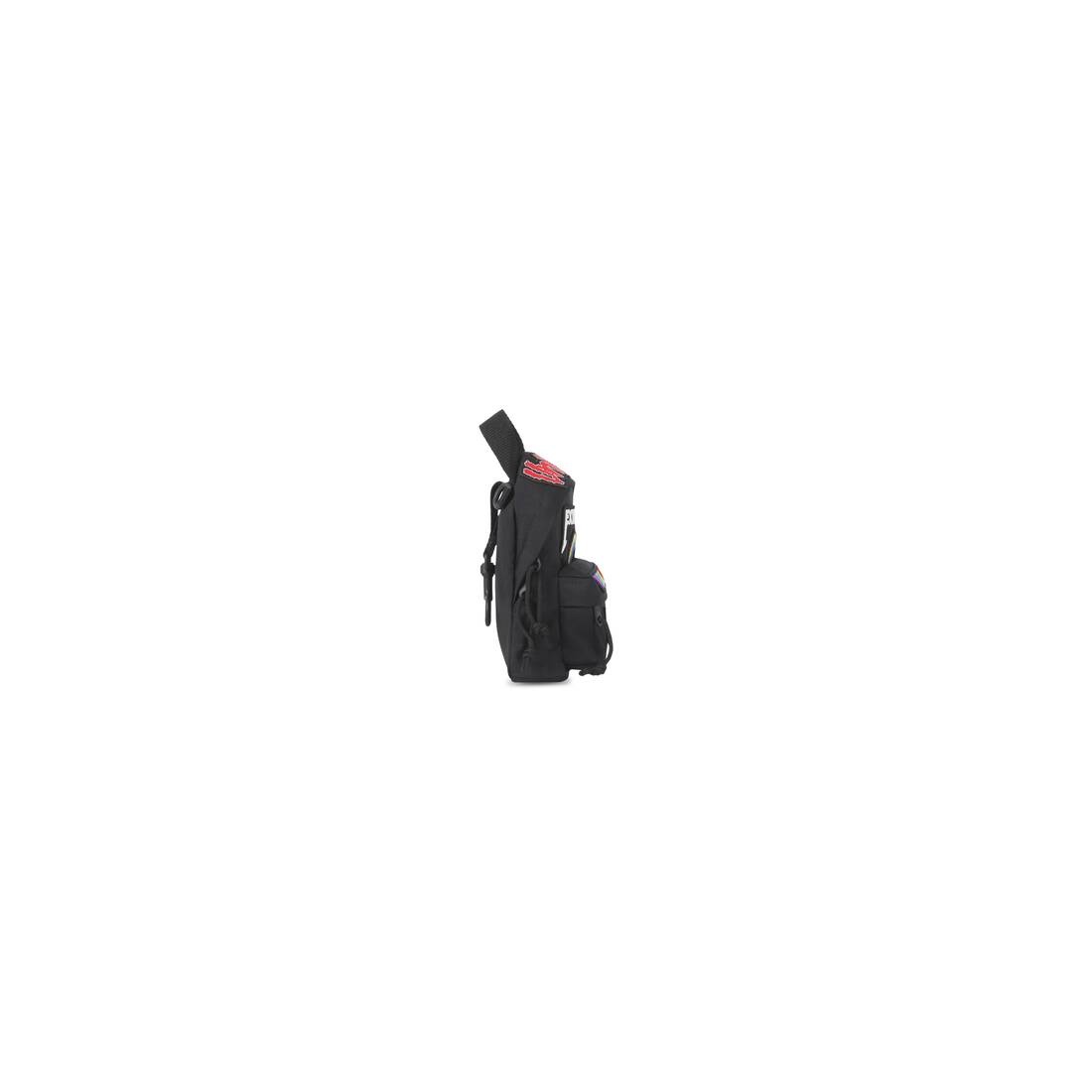 Men's Oversized Mini Backpack in Black - 3