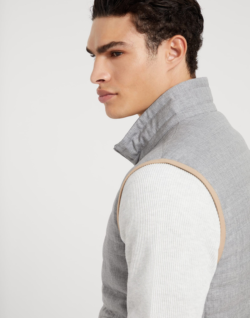 Virgin wool fresco lightweight down vest 3