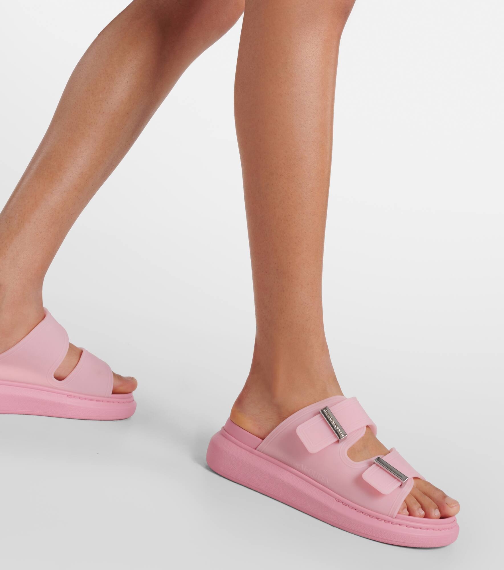 Logo platform sandals - 7