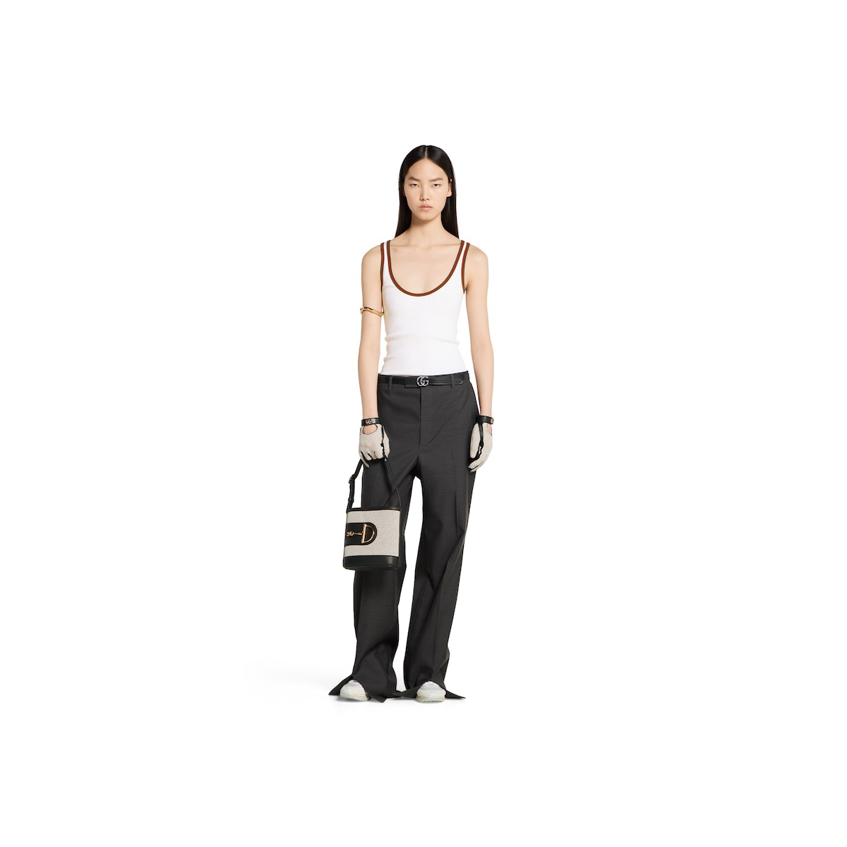 Cotton tank top with Web - 2