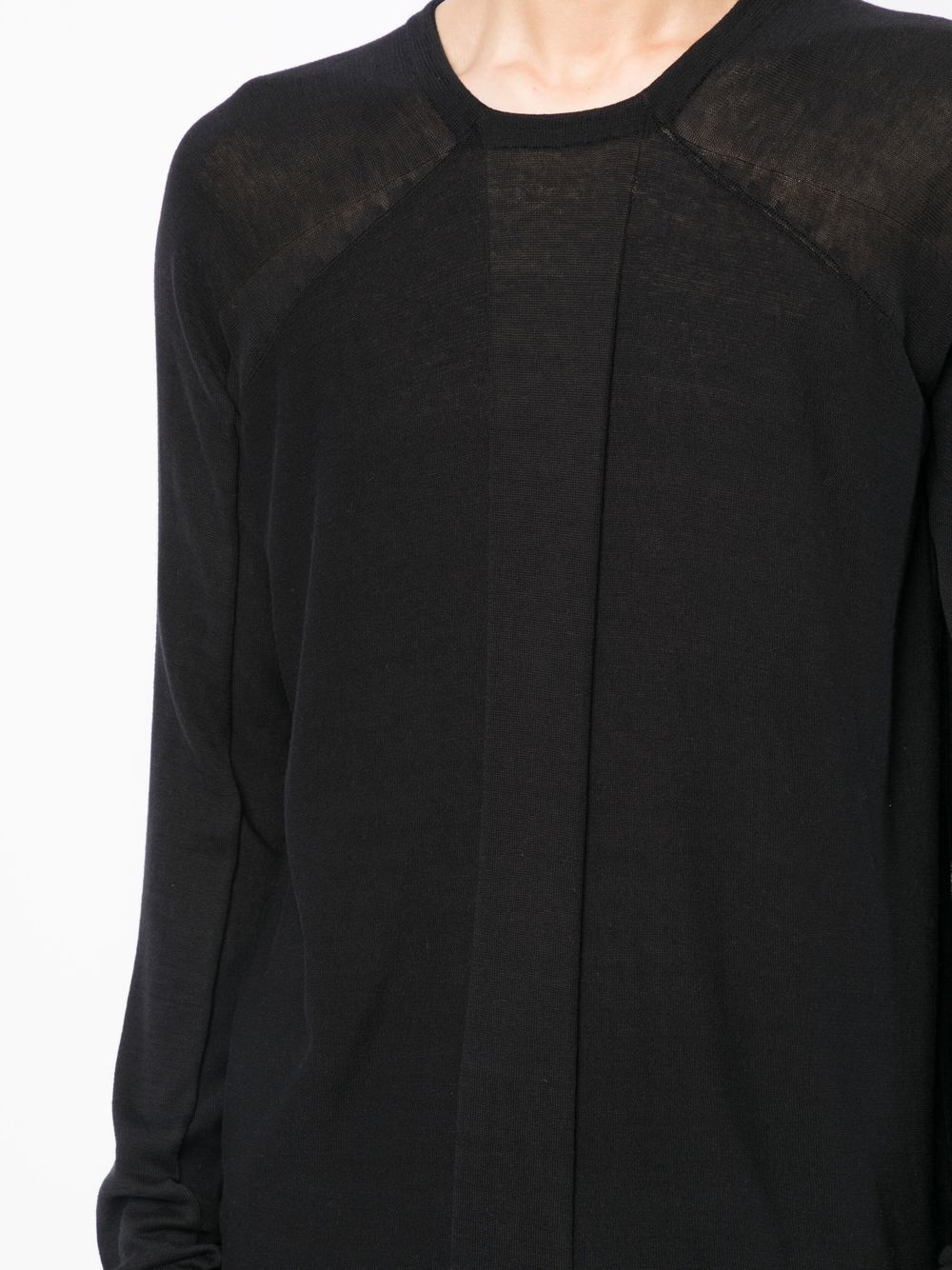 panelled longline jumper - 5