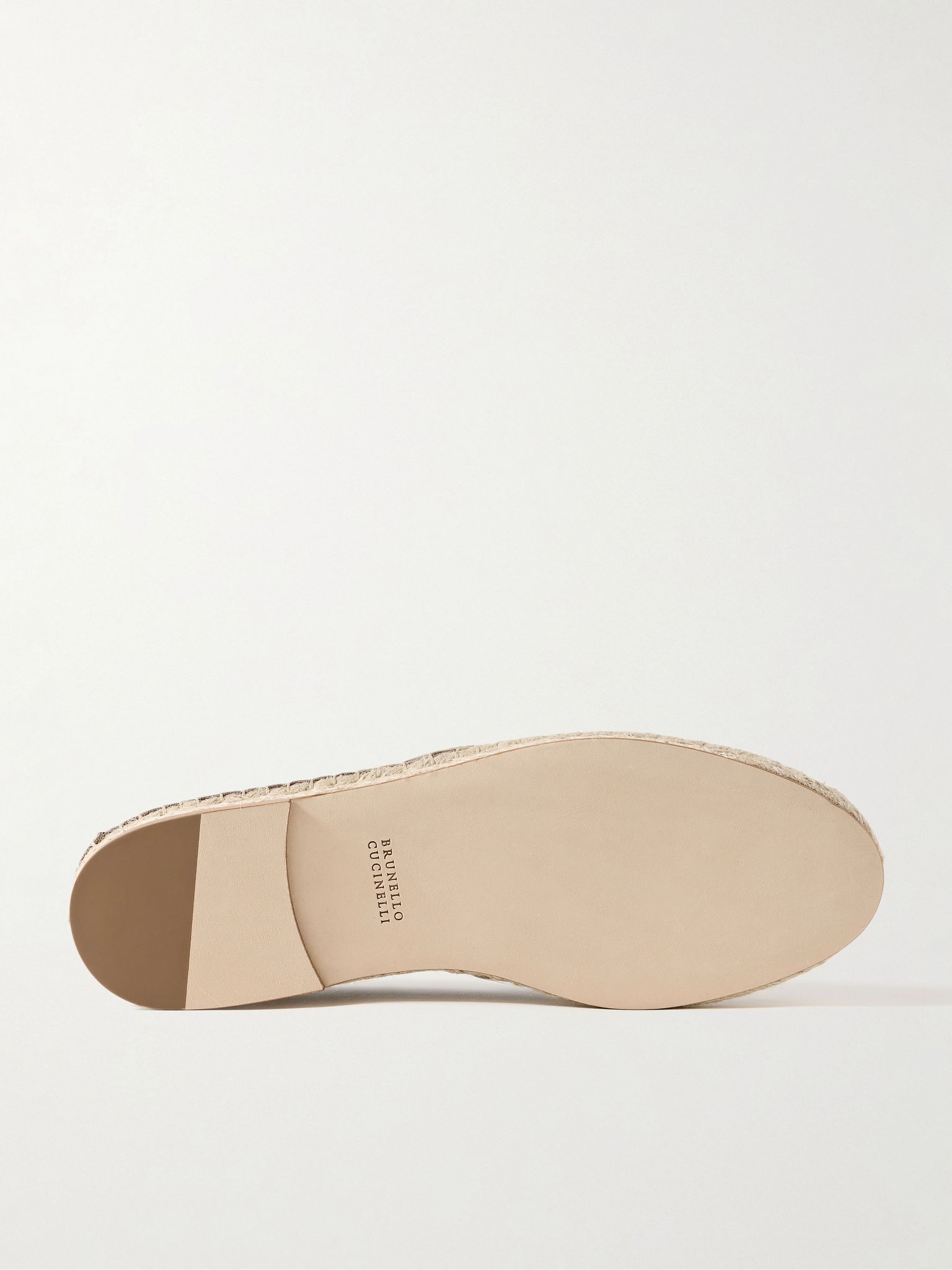 Suede-Trimmed Raffia Espadrilles Black - 3