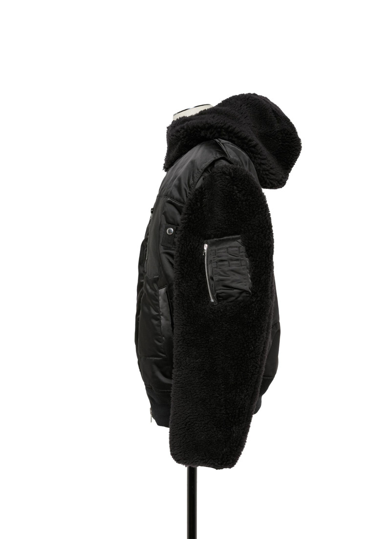 sacai Faux Shearling x Nylon Twill Blouson outlook