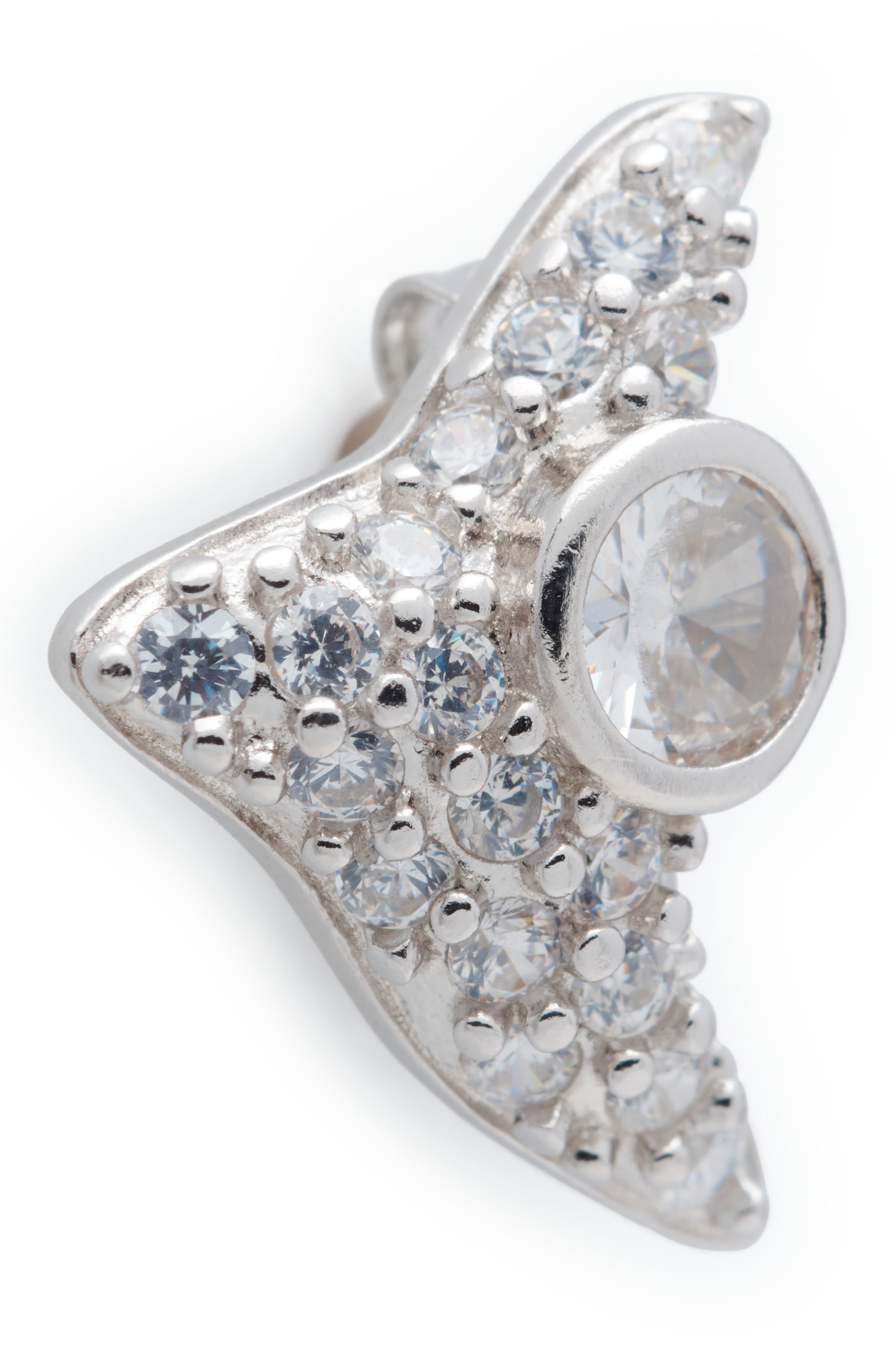 CRYSTAL CLEAR TRIGON STUDS - 3
