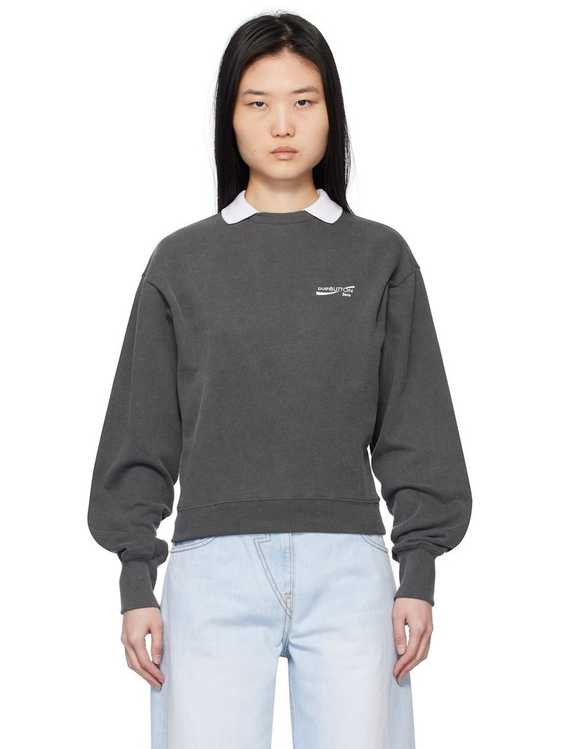 Gray Standard Collar Sweatshirt 1