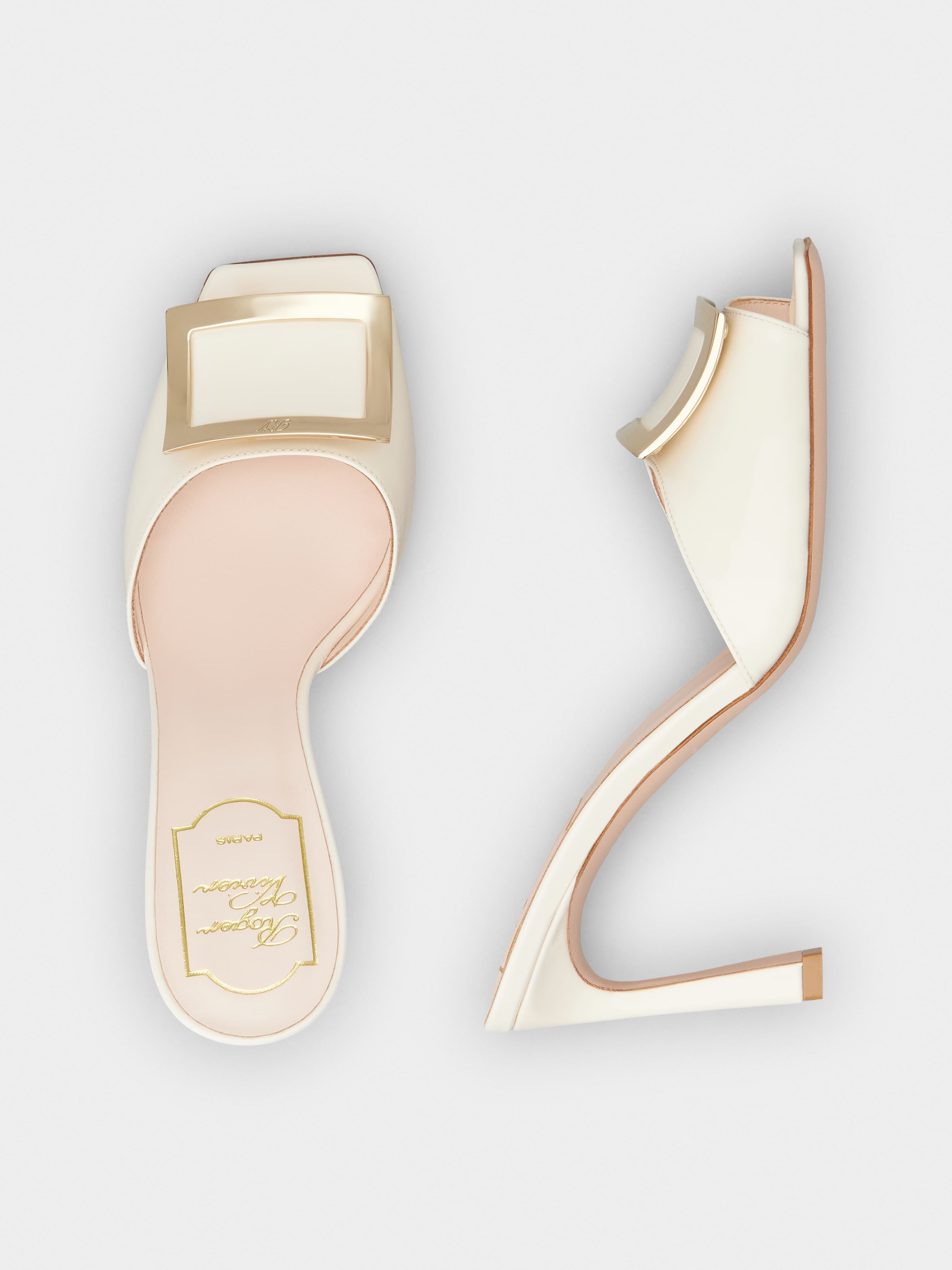 Trompette Metal Buckle Mules in Patent Leather - 4
